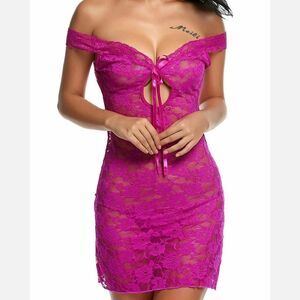 US FAST Sexy Lace Lingerie Women Babydoll Dress Sleepwear Nightwear G-string